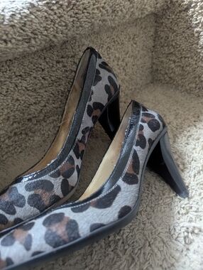 Leopard Print Pump in Brown and Black - Women's Heels.